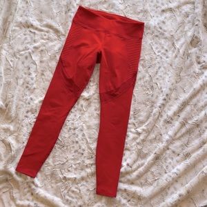 7/8 Fabletics Red Moto leggings